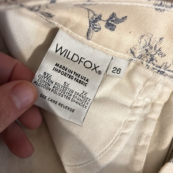 WILDFOX LARA TOILE FLORAL DENIM SIZE 26 - Picture 5 of 6